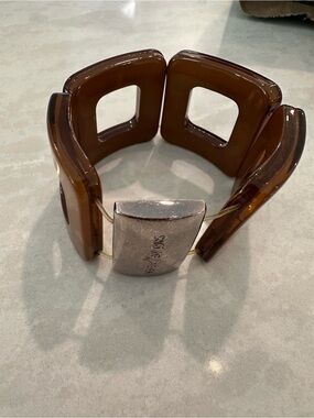 Acrylic Bracelet with Silver Accent